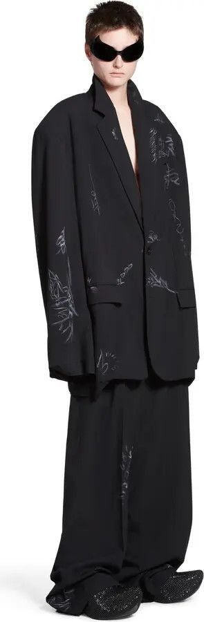 Balenciaga Graffiti Skater Tailored Blazer Jacket Size US S / EU 44-46 / 1 - 3 Thumbnail