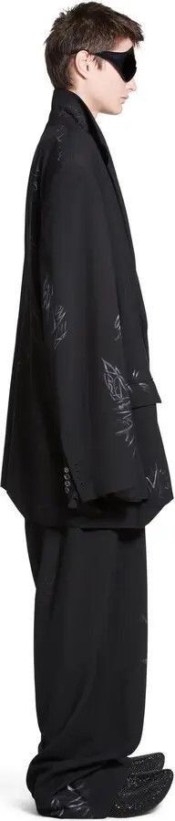 Balenciaga Graffiti Skater Tailored Blazer Jacket Size US XL / EU 56 / 4 - 4 Thumbnail