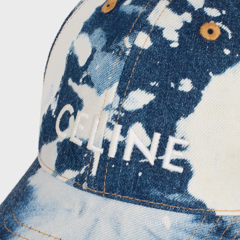 Celine baseball cap in cotton and denim Size ONE SIZE - 4 Thumbnail