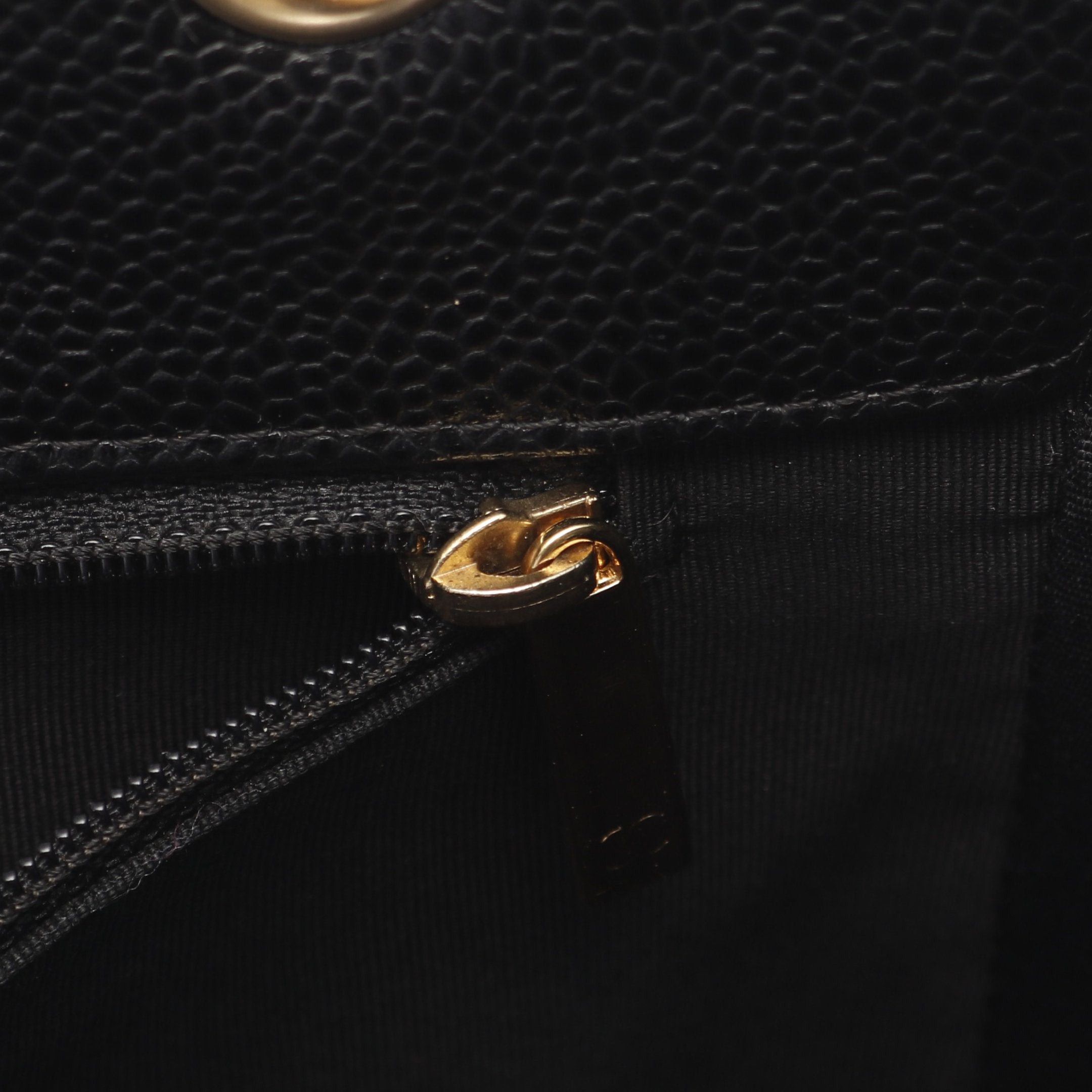 Chanel Chanel Matelasse Pst Chain Shoulder Bag Tote Caviar Skin Black Gold Hardware Size ONE SIZE - 11 Thumbnail