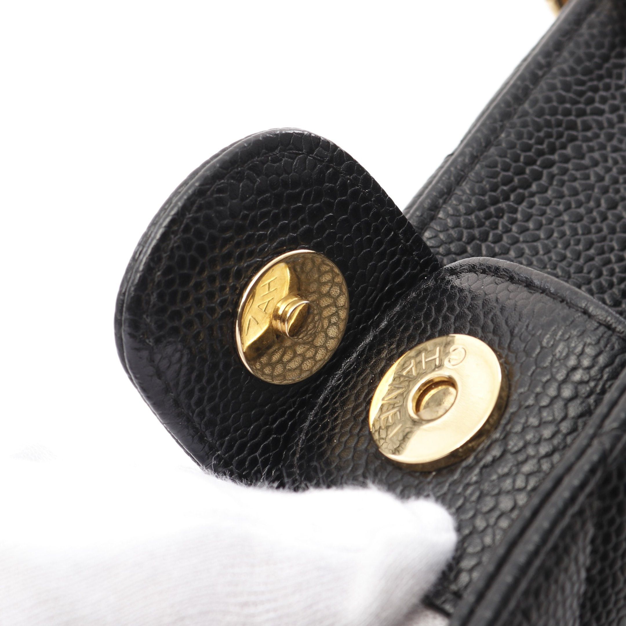 Chanel Chanel Matelasse Pst Chain Shoulder Bag Tote Caviar Skin Black Gold Hardware Size ONE SIZE - 9 Thumbnail