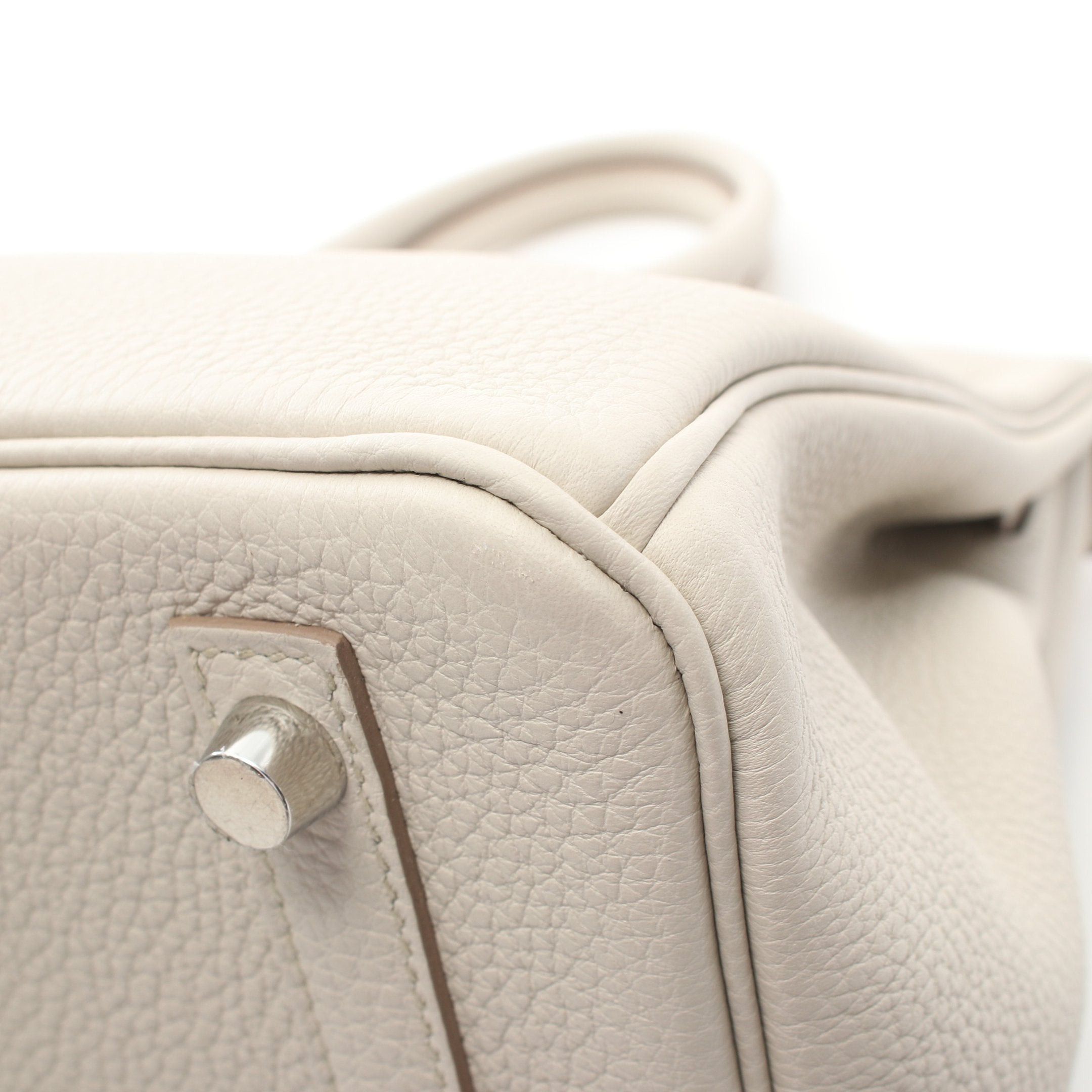 Hermes Hermes Birkin 30 Betton Handbag Togo Light Gray Silver Hardware Double Engraved Size ONE SIZE - 8 Thumbnail