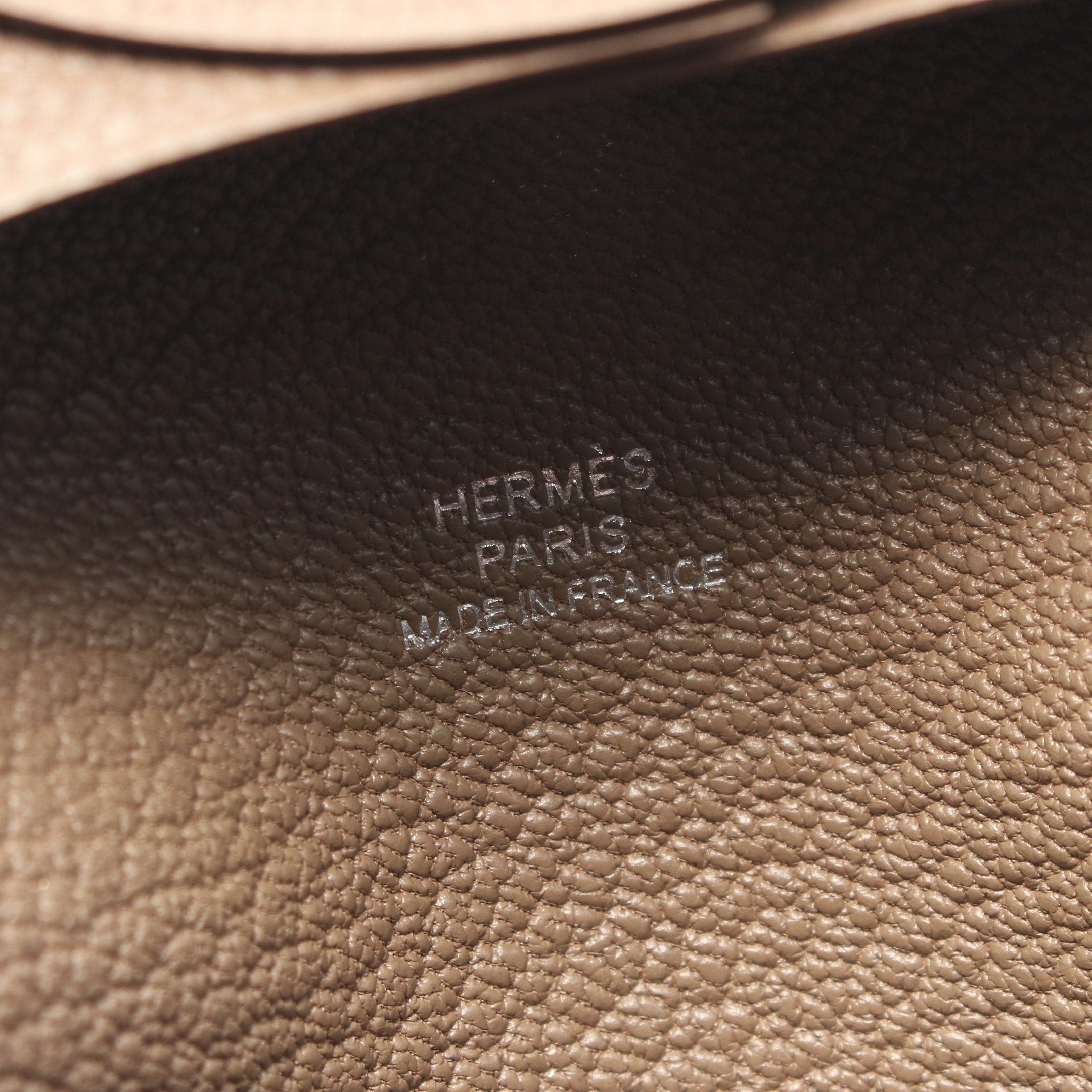 Hermes Hermes Bastia Etoupe Coin Purse Chevre Gray Brown Silver Hardware Double Engraved Size ONE SIZE - 4 Thumbnail