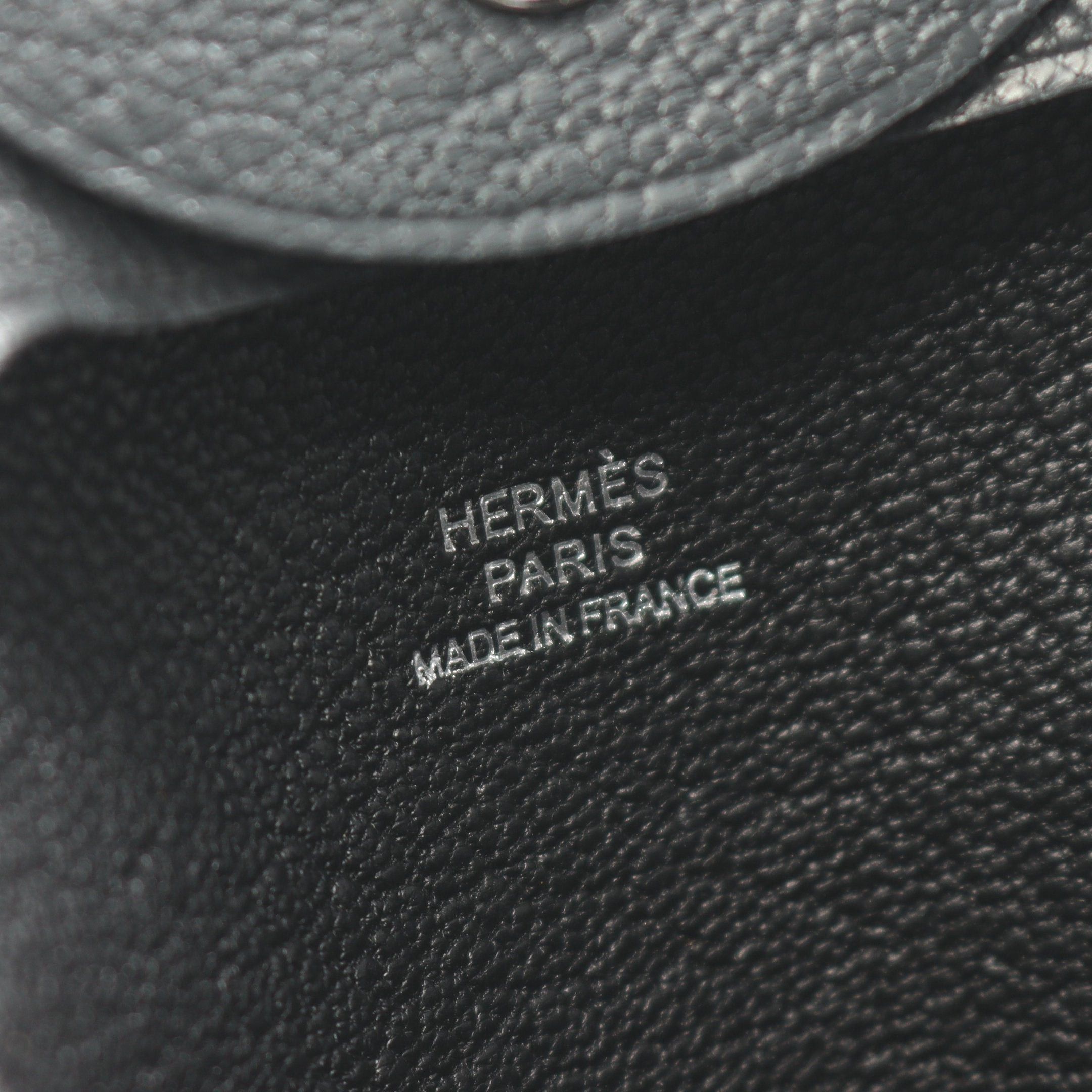 Hermes Hermes Bastia Verso Grimist Coin Purse Chevre Gray Silver Hardware Double Engraved Size ONE SIZE - 4 Thumbnail