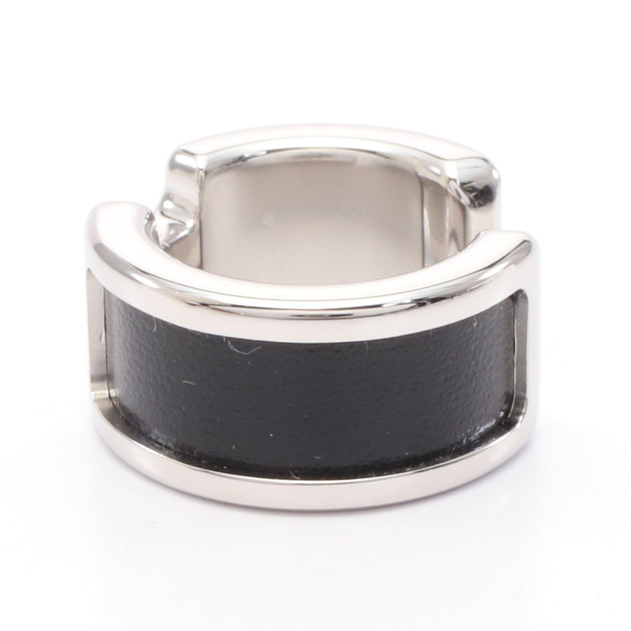 Hermes Hermes Olymp Pm Earrings Box Calf Silver Black Size ONE SIZE - 2 Thumbnail