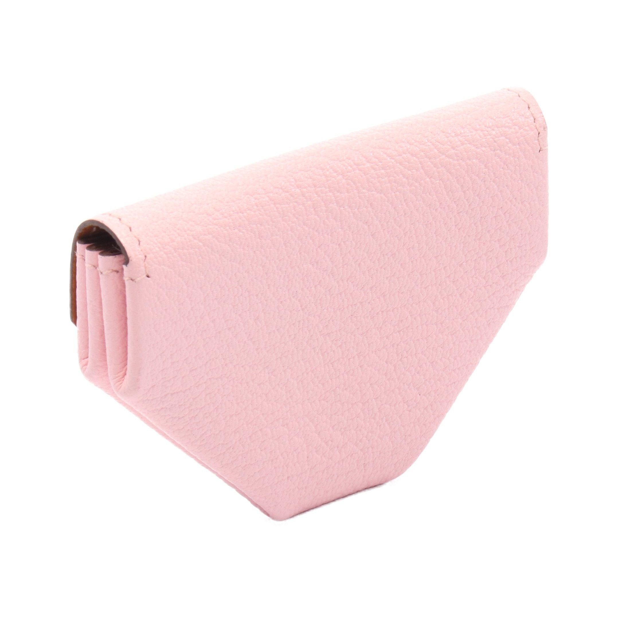 Hermes Hermes Levain Quatre Verso Rose Sakura Caramel Coin Purse Chevre Pink Silver Hardware Y Stamp Size ONE SIZE - 2 Thumbnail