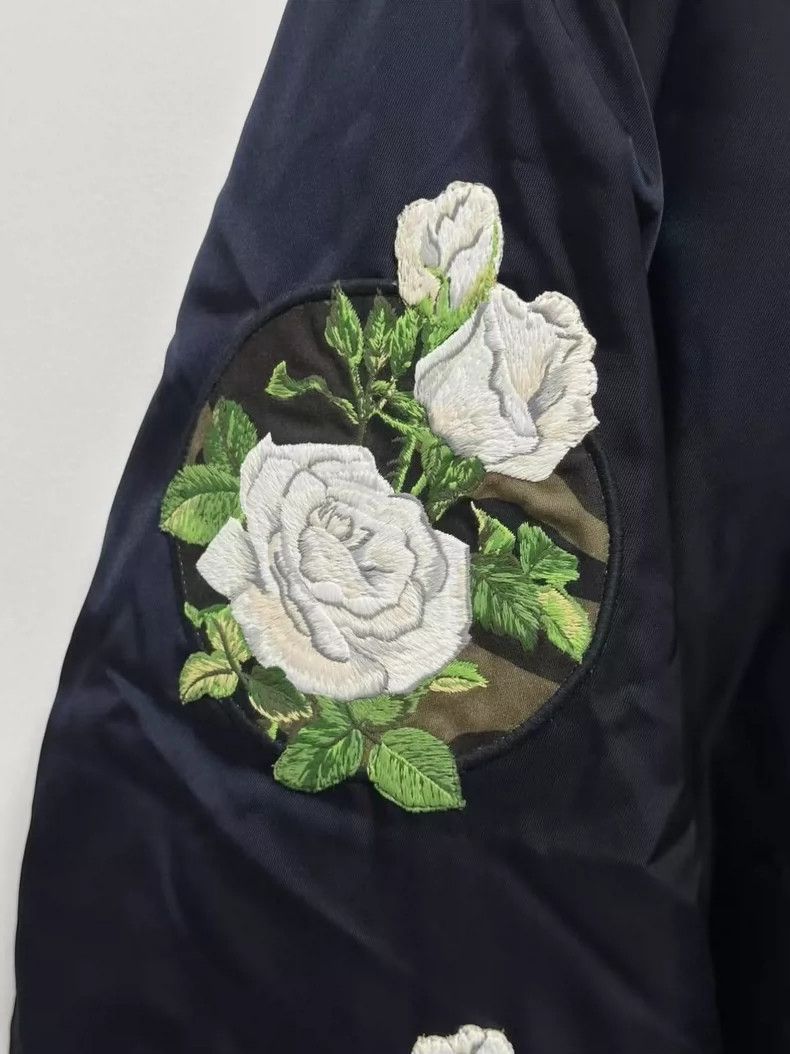 Dior Dior Navy Embroidered Bomber Jacket-yf Size US L / EU 52-54 / 3 - 3 Thumbnail