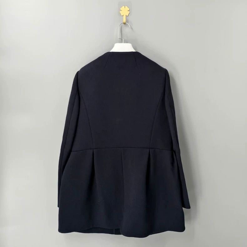 Miu Miu MiuMiu Black Wool Coat with Bow-yf Size US L / EU 52-54 / 3 - 2 Thumbnail