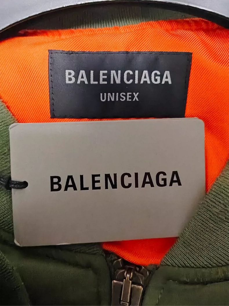 Balenciaga Balenciaga Bomber Jacket with Orange Lining-yf Size US XS / EU 42 / 0 - 4 Thumbnail