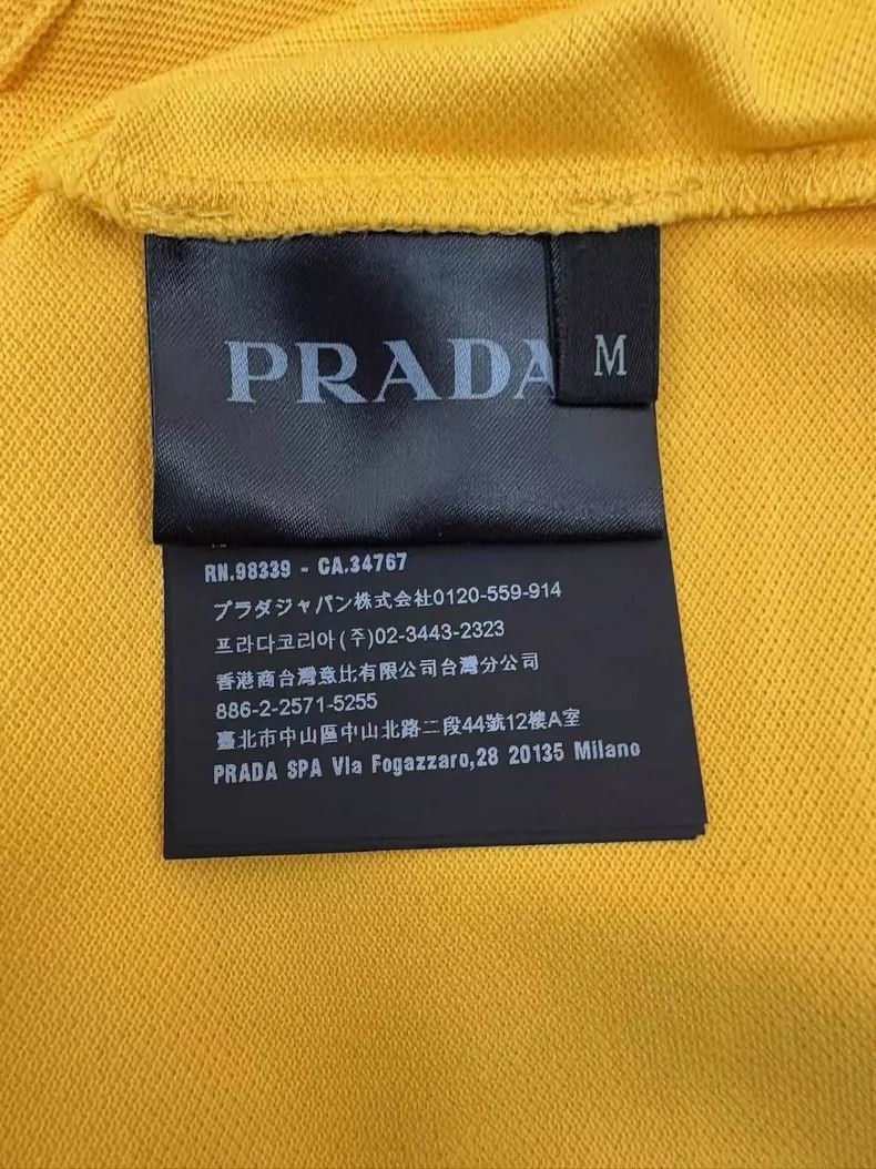 Prada Prada Yellow Logo Short Sleeve Polo Shirt-yf Size US M / EU 48-50 / 2 - 8 Thumbnail