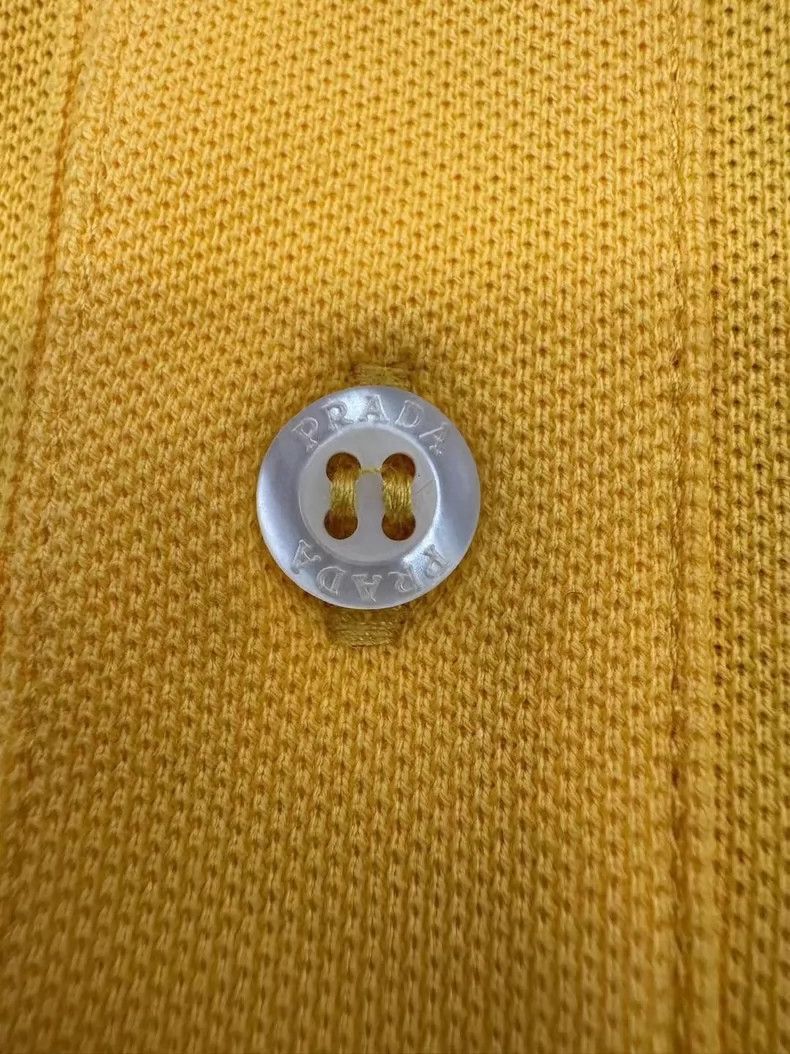 Prada Prada Yellow Logo Short Sleeve Polo Shirt-yf Size US M / EU 48-50 / 2 - 5 Thumbnail