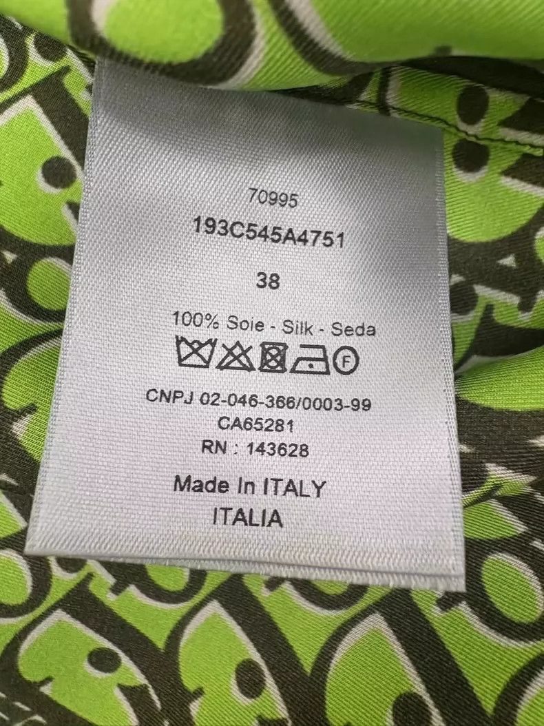 Dior Dior Green Short Sleeve Silk Shirt-yf Size US M / EU 48-50 / 2 - 7 Thumbnail