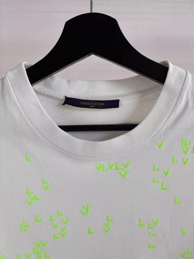 Louis Vuitton Louis Vuitton White Green Embroidery Short Sleeve Shirt-yf Size US S / EU 44-46 / 1 - 4 Thumbnail