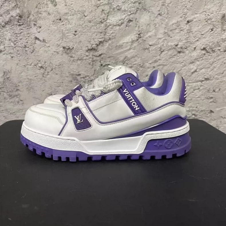 Louis Vuitton Louis Vuitton Trainer Maxi in White and Purple-yf Size US 7 / EU 40 - 2 Thumbnail