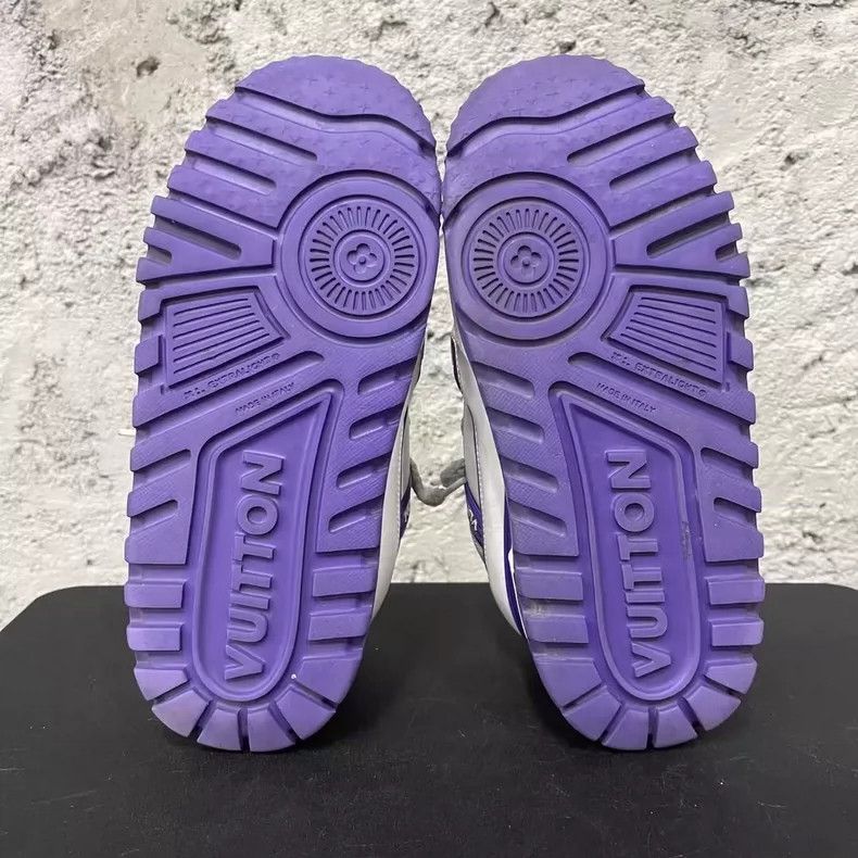 Louis Vuitton Louis Vuitton Trainer Maxi in White and Purple-yf Size US 7 / EU 40 - 8 Thumbnail