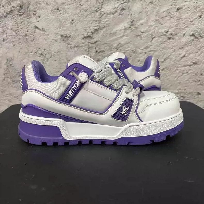 Louis Vuitton Louis Vuitton Trainer Maxi in White and Purple-yf Size US 7 / EU 40 - 4 Thumbnail