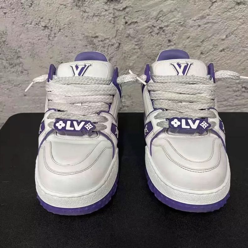 Louis Vuitton Louis Vuitton Trainer Maxi in White and Purple-yf Size US 7 / EU 40 - 5 Thumbnail