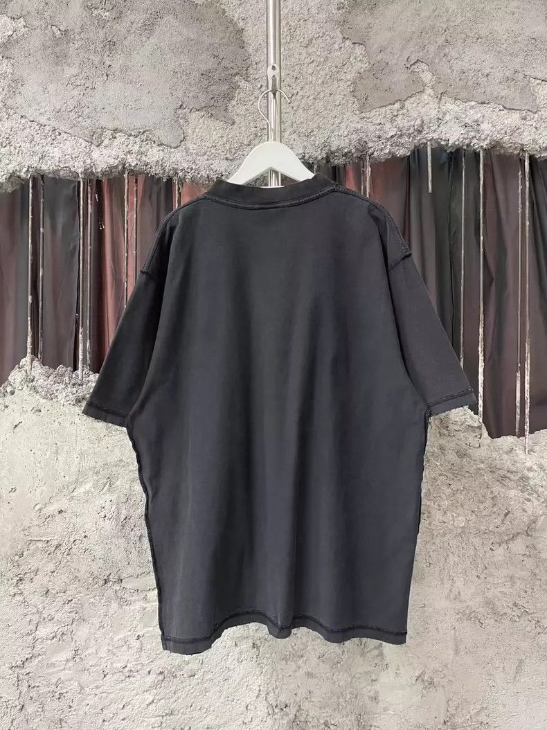 Balenciaga Balenciaga Black Gray Distressed Short Sleeve Top-yf Size US XS / EU 42 / 0 - 2 Thumbnail