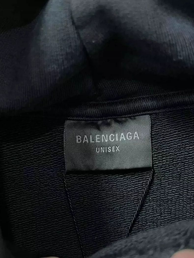 Balenciaga Balenciaga Black Gray Destroyed Hoodie-yf Size US S / EU 44-46 / 1 - 6 Thumbnail