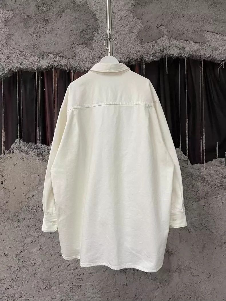 The Row White Denim Long Sleeve Shirt with Minor Flaws-yf Size US XS / EU 42 / 0 - 2 Thumbnail