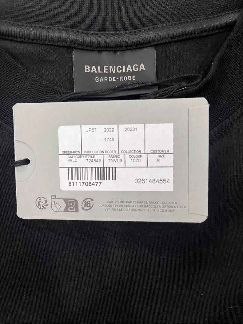 Balenciaga Balenciaga Logo Geometric Pattern Short Sleeve Tee-yf Size US S / EU 44-46 / 1 - 3 Thumbnail