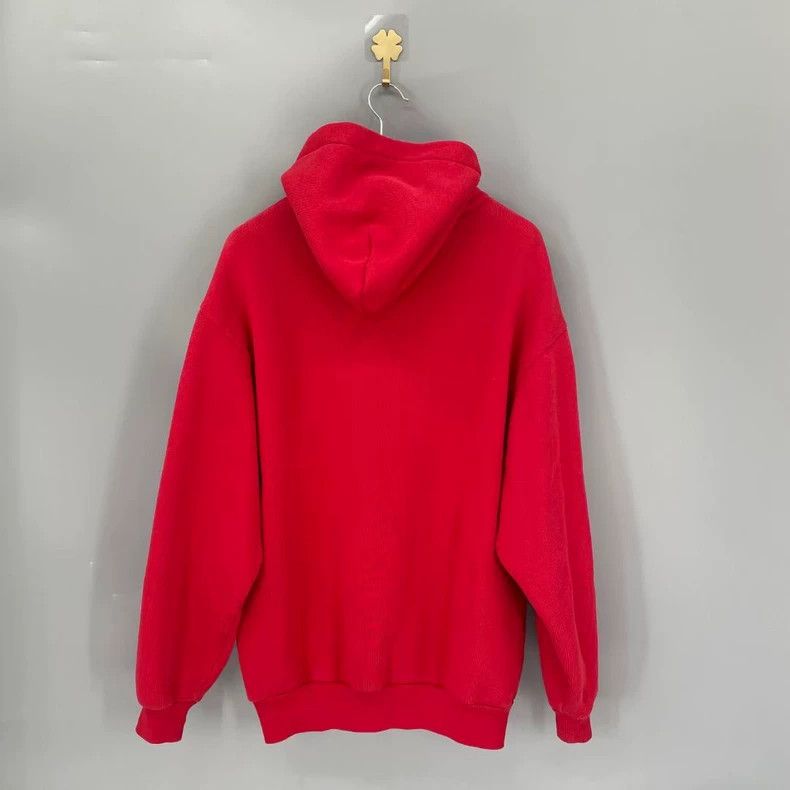 Balenciaga Balenciaga Red Hooded Sweatshirt Size M-yf Size US M / EU 48-50 / 2 - 2 Thumbnail