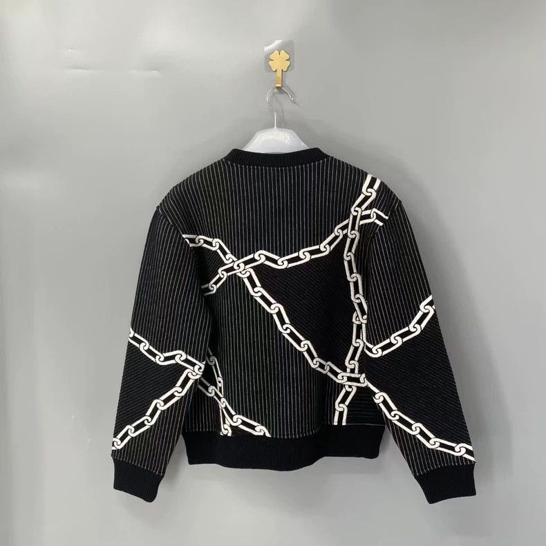 Louis Vuitton Louis Vuitton Chain Logo Sweatshirt in Black-yf Size US M / EU 48-50 / 2 - 2 Thumbnail
