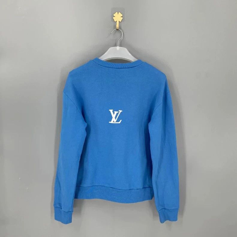 Louis Vuitton Louis Vuitton Blue Sweatshirt with Lettering-yf Size US XS / EU 42 / 0 - 2 Thumbnail