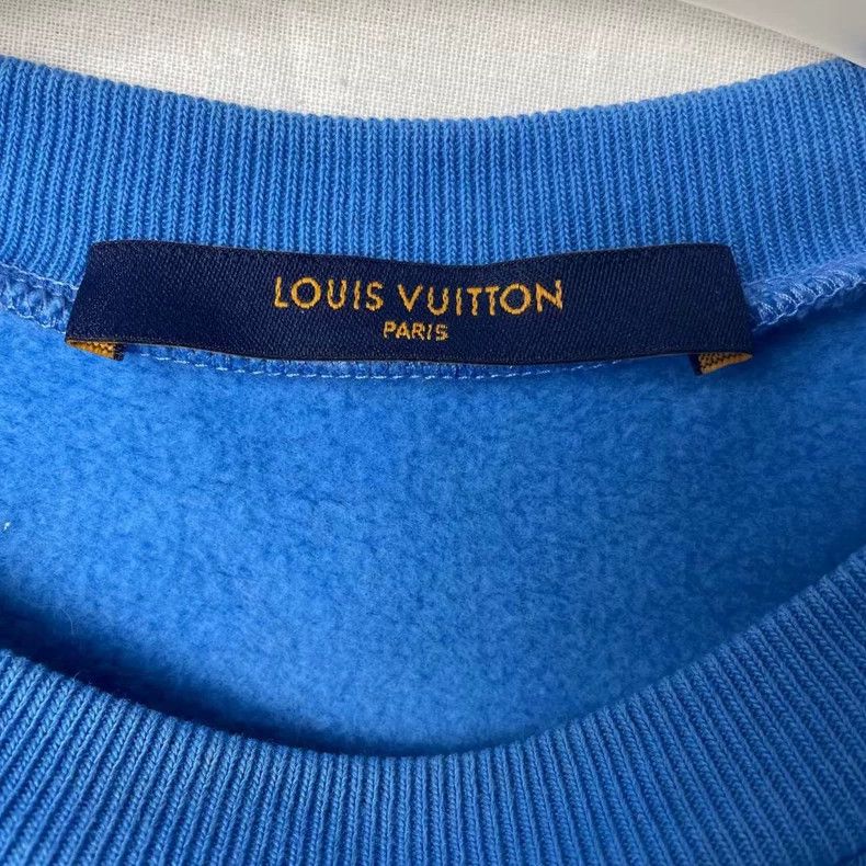 Louis Vuitton Louis Vuitton Blue Sweatshirt with Lettering-yf Size US XS / EU 42 / 0 - 3 Thumbnail
