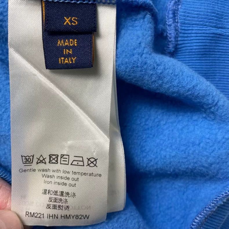 Louis Vuitton Louis Vuitton Blue Sweatshirt with Lettering-yf Size US XS / EU 42 / 0 - 4 Thumbnail
