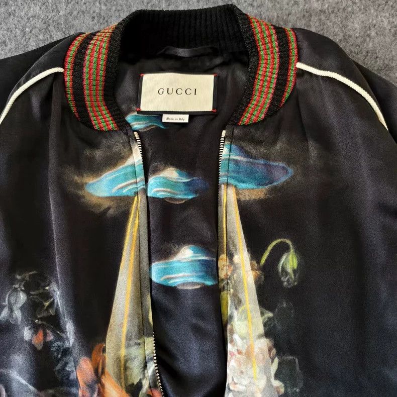 Gucci Gucci Black Floral Bomber Jacket-yf Size US M / EU 48-50 / 2 - 5 Thumbnail