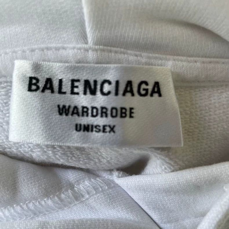 Balenciaga Balenciaga White Logo Hoodie with Green Print-yf Size US XS / EU 42 / 0 - 3 Thumbnail