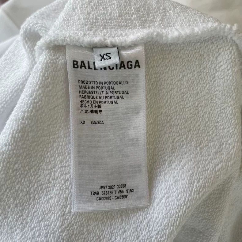 Balenciaga Balenciaga White Logo Hoodie with Green Print-yf Size US XS / EU 42 / 0 - 4 Thumbnail