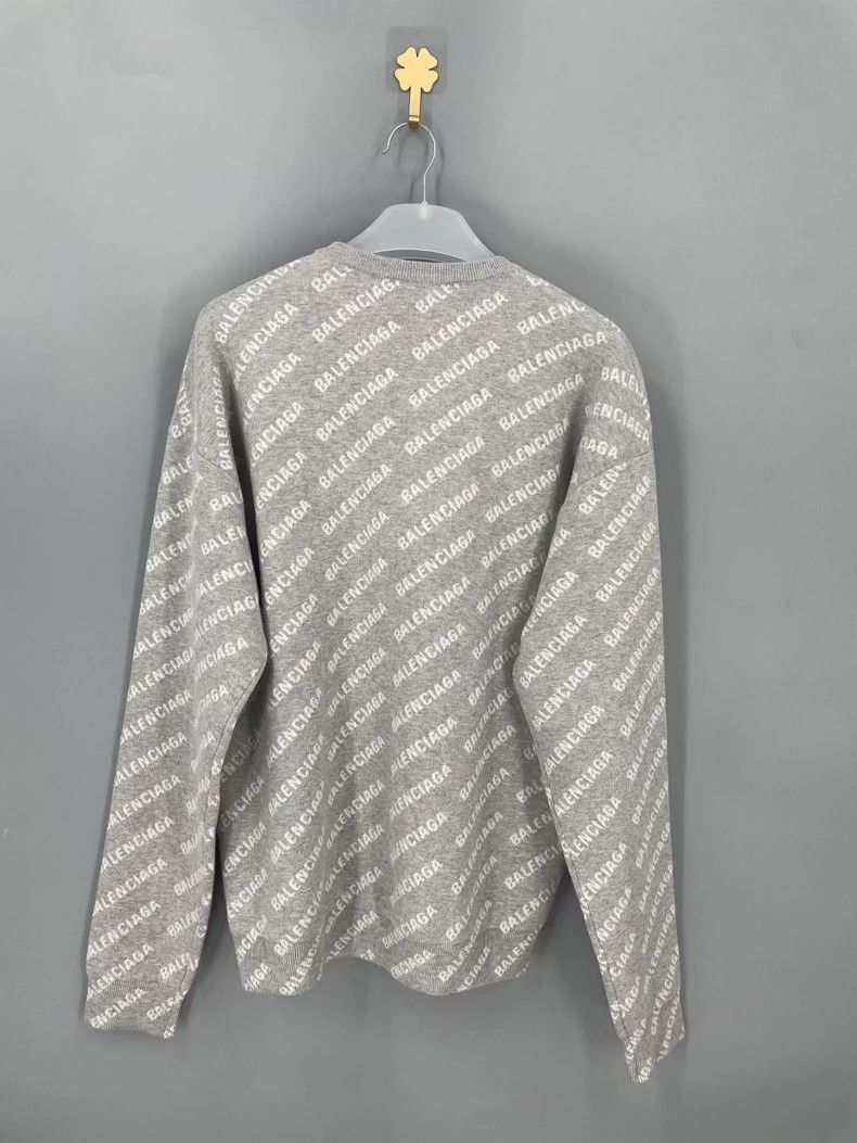 Balenciaga Balenciaga Logo Round Neck Long Sleeve Sweater-yf Size US L / EU 52-54 / 3 - 2 Thumbnail