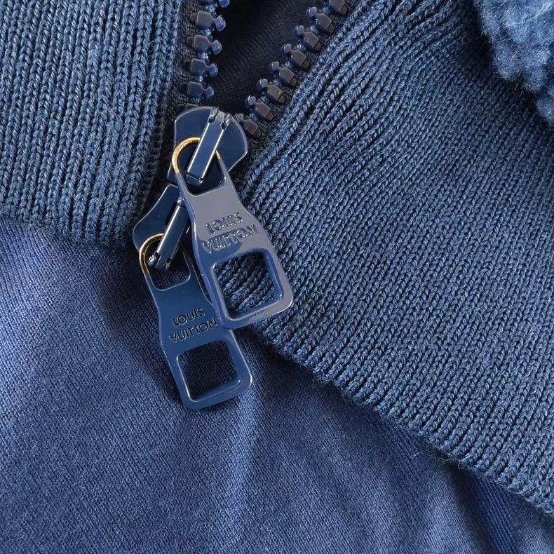 Louis Vuitton Louis Vuitton Blue Teddy Jacket with Prints-yf Size US XXL / EU 58 / 5 - 5 Thumbnail