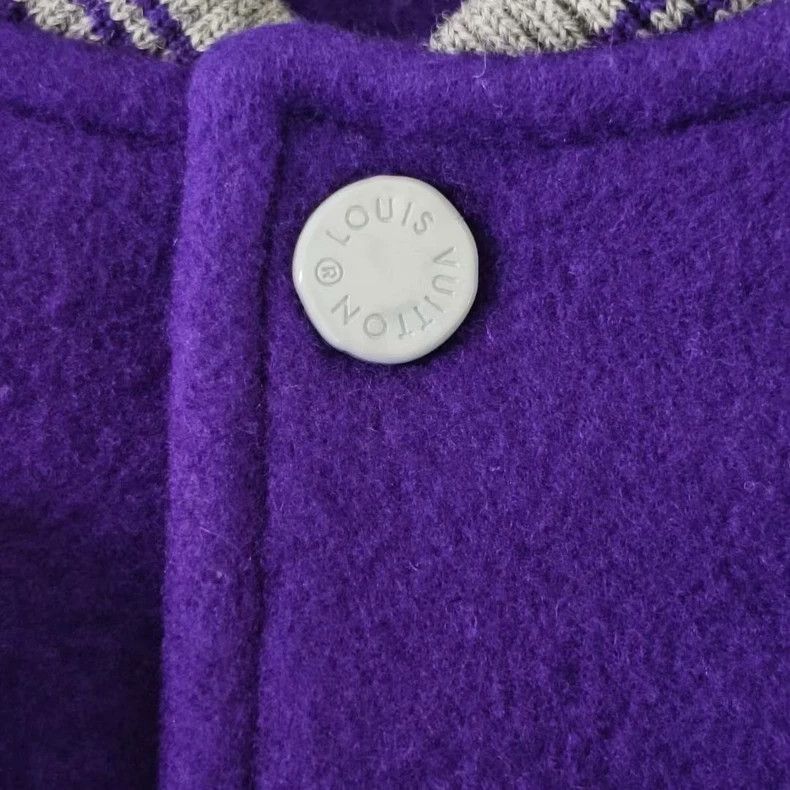 Louis Vuitton Louis Vuitton Purple Striped Baseball Jacket-yf Size US L / EU 52-54 / 3 - 5 Thumbnail