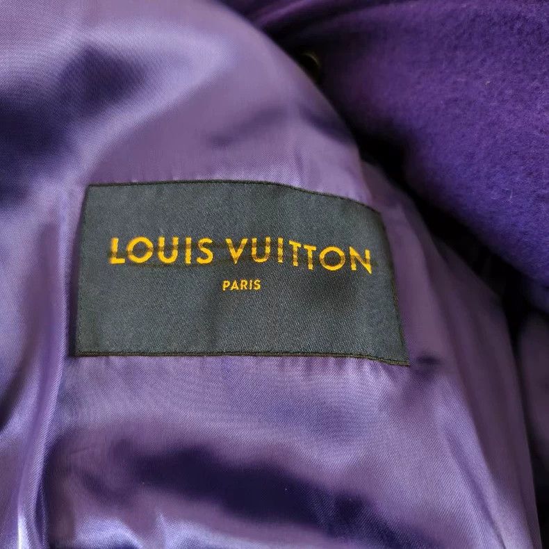 Louis Vuitton Louis Vuitton Purple Striped Baseball Jacket-yf Size US L / EU 52-54 / 3 - 3 Thumbnail