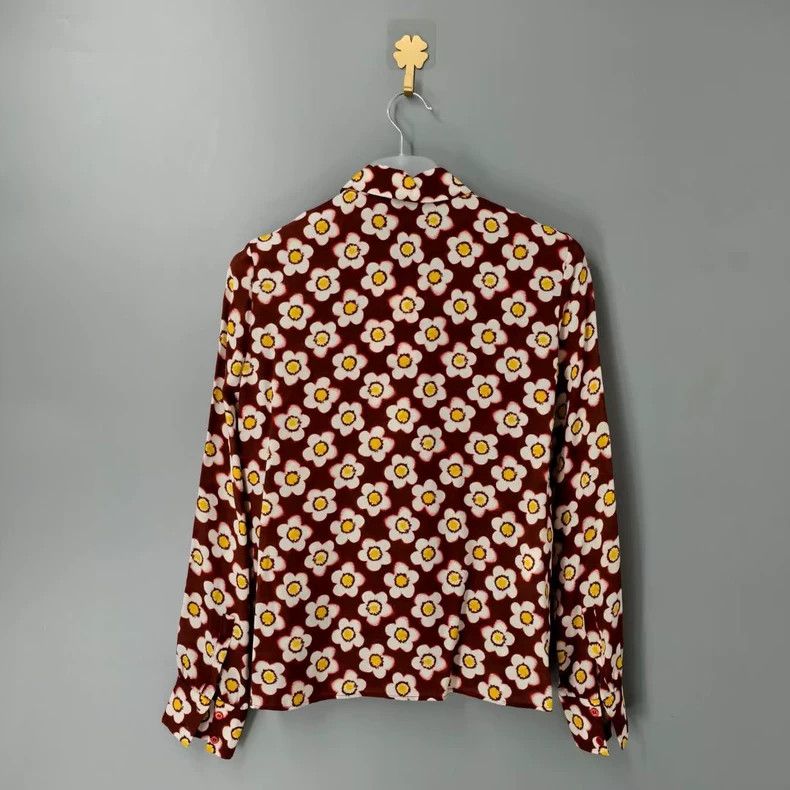 Miu Miu MiuMiu Floral Long Sleeve Shirt with Tags-yf Size US M / EU 48-50 / 2 - 2 Thumbnail