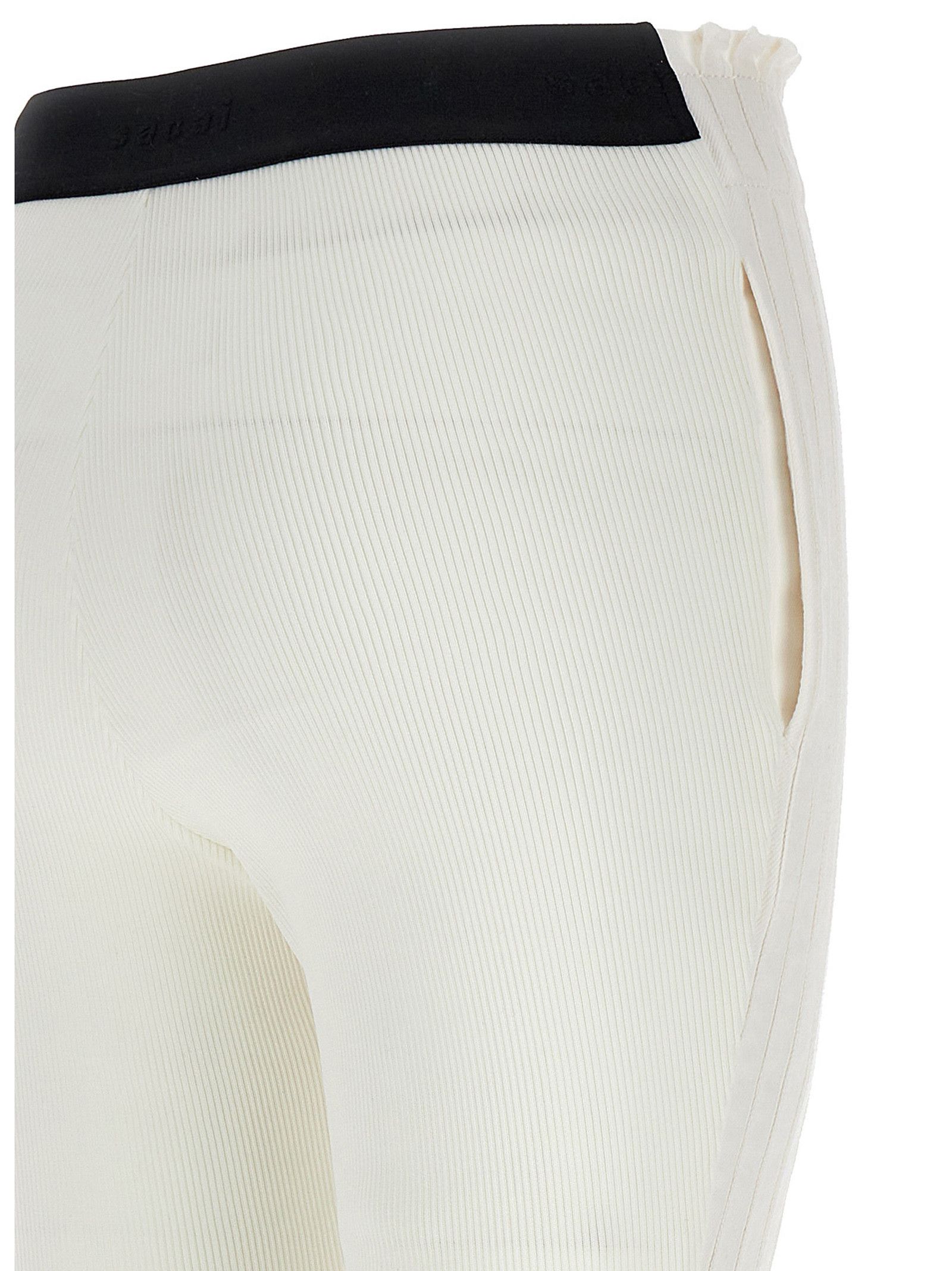 パンツ sacai Ribbed pleated pants SACAI Ribbed pleated woven flared pants | NET-A-PORTER
