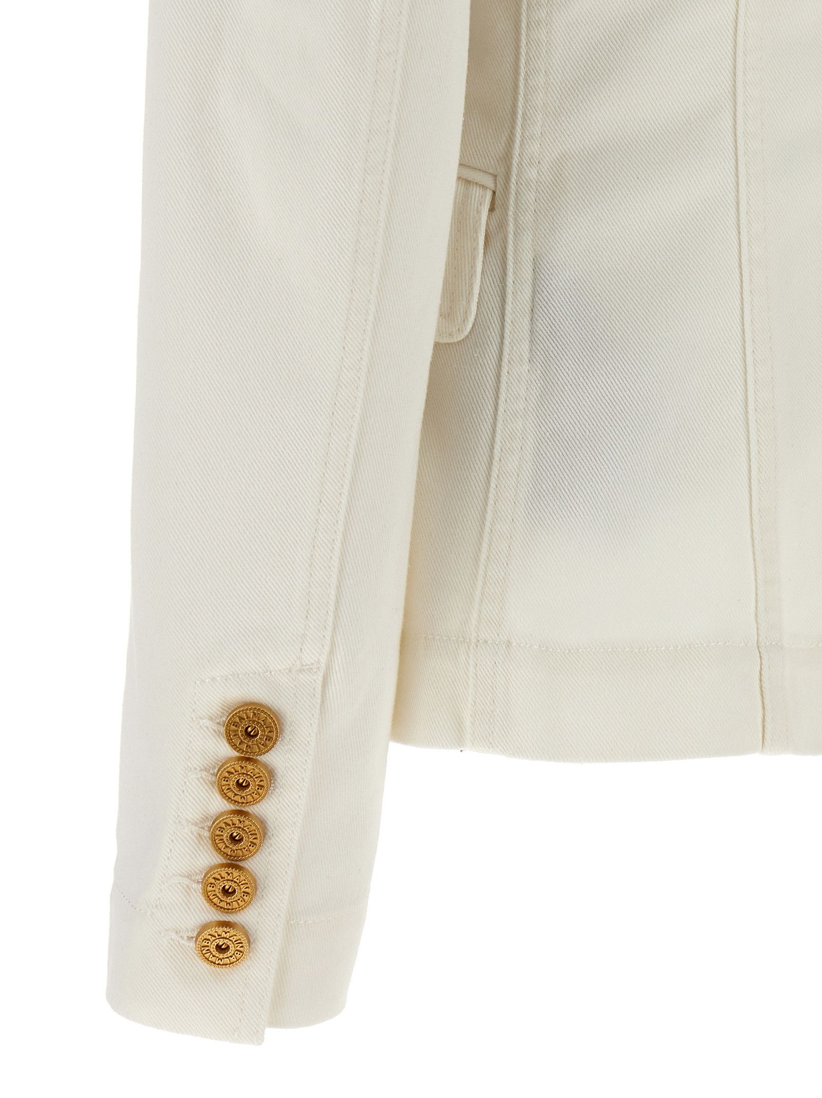 Balmain Double-Breasted Denim Blazer Size M / US 6-8 / IT 42-44 - 4 Thumbnail
