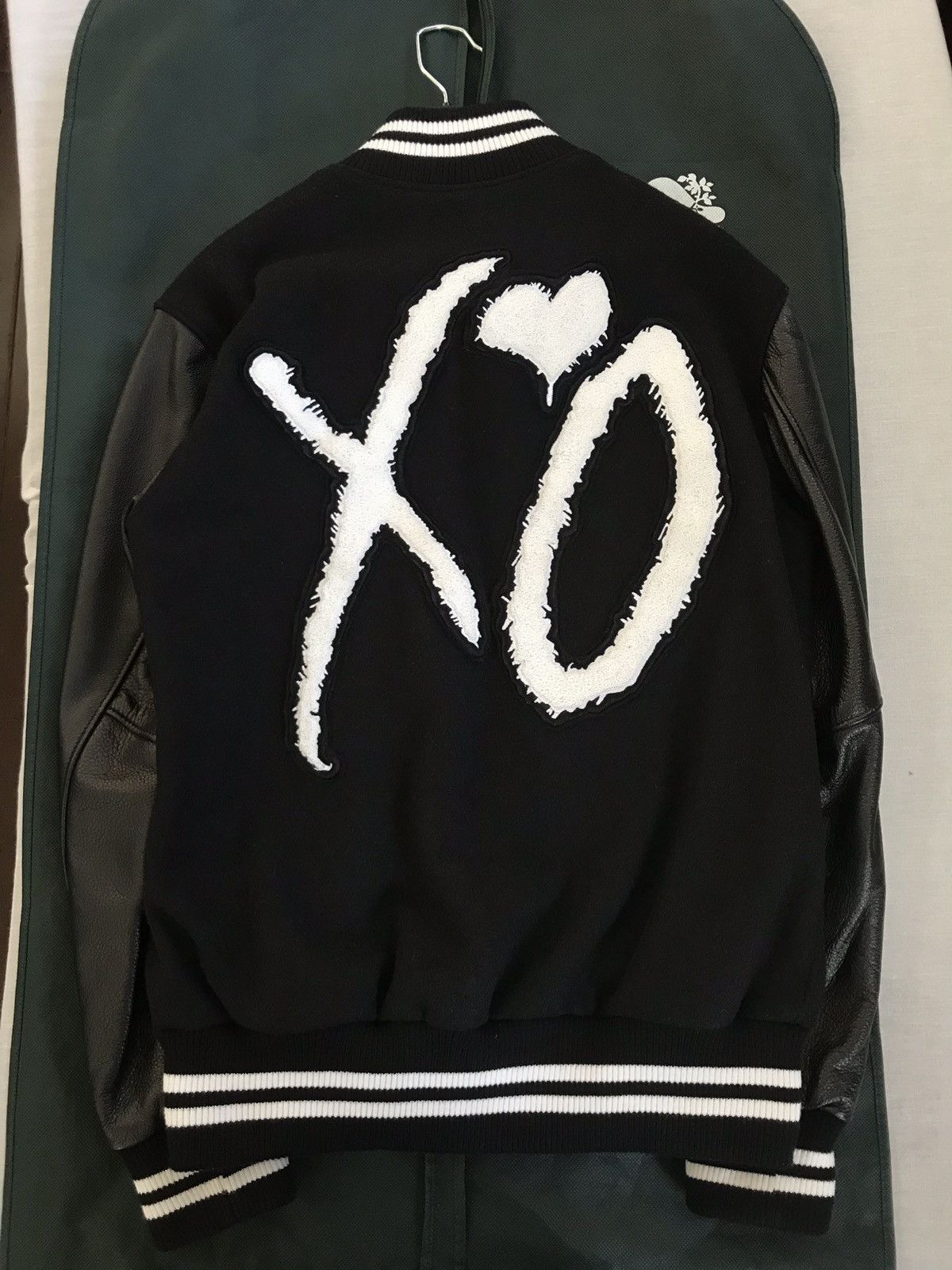 The Weeknd 2014 The Weeknd Roots XO Black Leather Varsity Tour Jacket ...