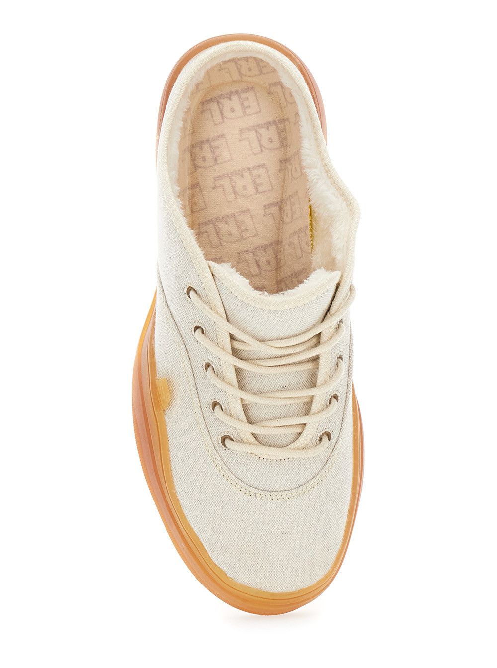ERL 'Low Skate Mule' White Low Top Sneakers with Contrasting Sole in Cotton Man Size US 7 / EU 40 - 4 Thumbnail