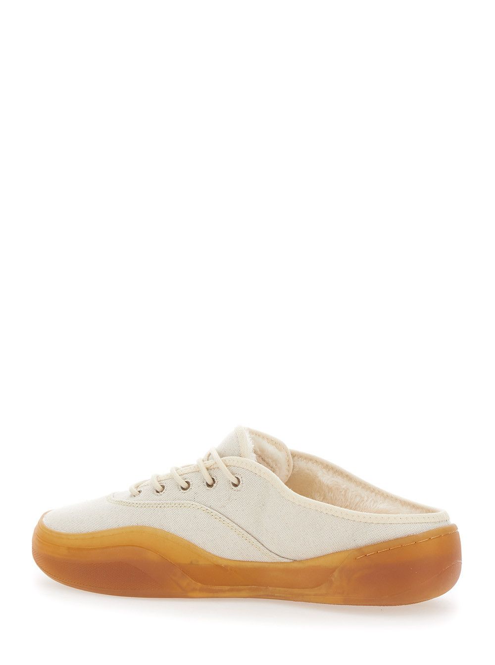 ERL 'Low Skate Mule' White Low Top Sneakers with Contrasting Sole in Cotton Man Size US 7 / EU 40 - 3 Thumbnail