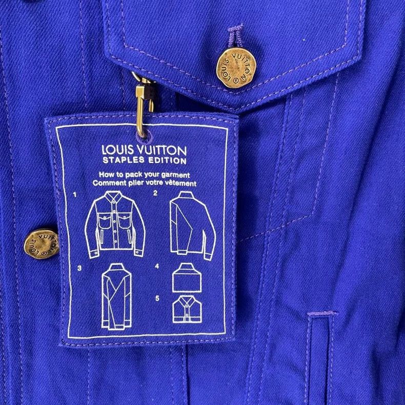 Louis Vuitton Louis Vuitton Blue Denim Jacket-yf Size US L / EU 52-54 / 3 - 3 Thumbnail