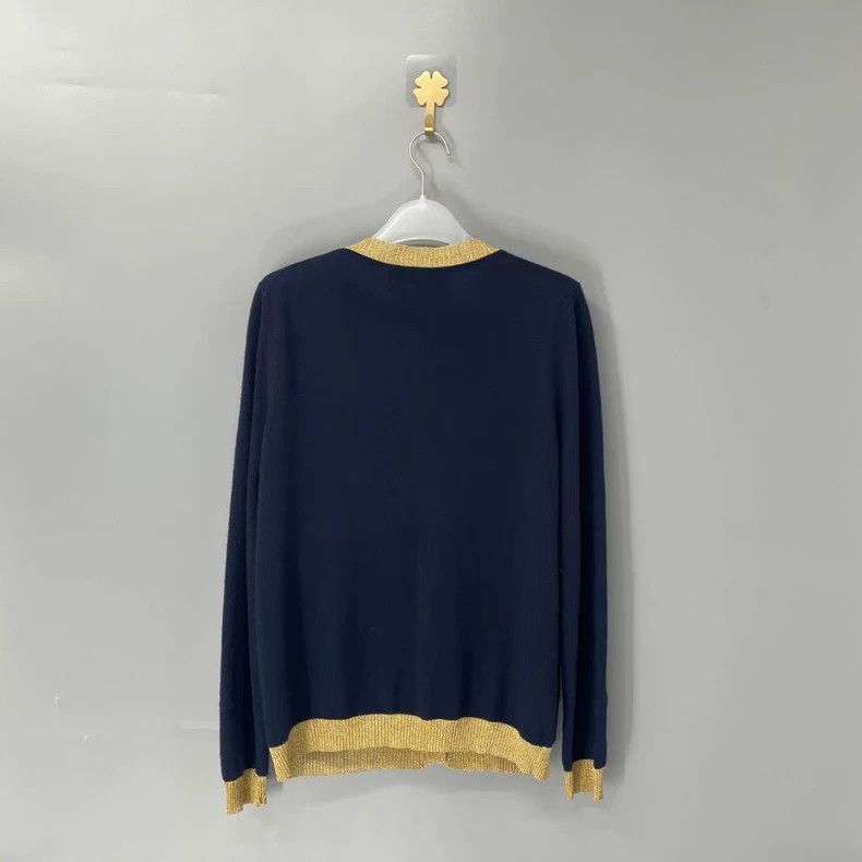 Gucci Gucci Black Gold Trim Knitted Cardigan-yf Size US M / EU 48-50 / 2 - 2 Thumbnail