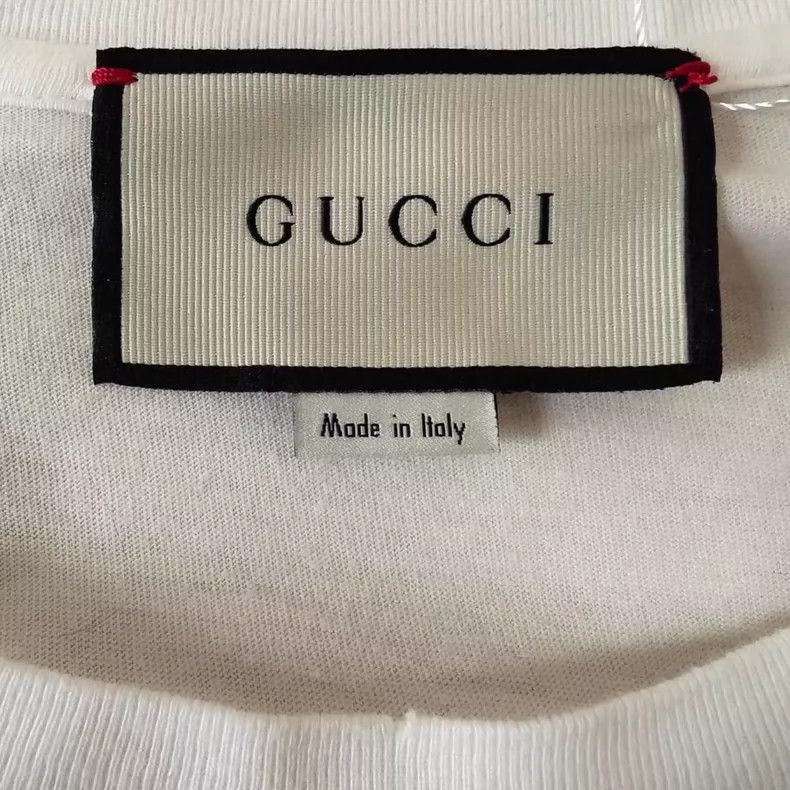 Prada Gucci White Short Sleeve T-Shirt with Leopard-yf Size US L / EU 52-54 / 3 - 3 Thumbnail