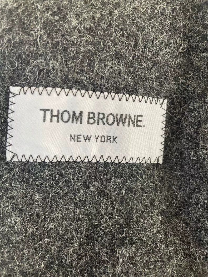 Thom Browne Thom Browne Wool Coat with White Trim-yf Size US XS / EU 42 / 0 - 4 Thumbnail