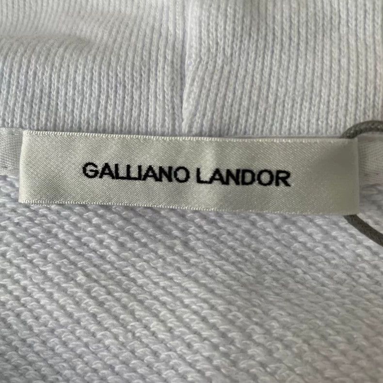 John Galliano Galliano Landor White Zip Hoodie With Logo-yf Size US L / EU 52-54 / 3 - 3 Thumbnail