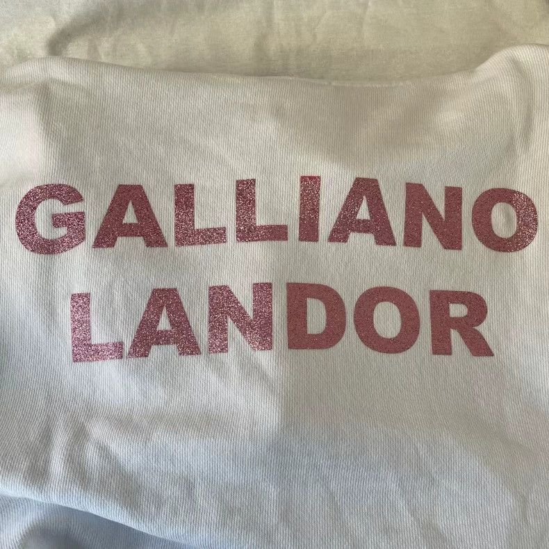 John Galliano Galliano Landor White Zip Hoodie With Logo-yf Size US L / EU 52-54 / 3 - 5 Thumbnail