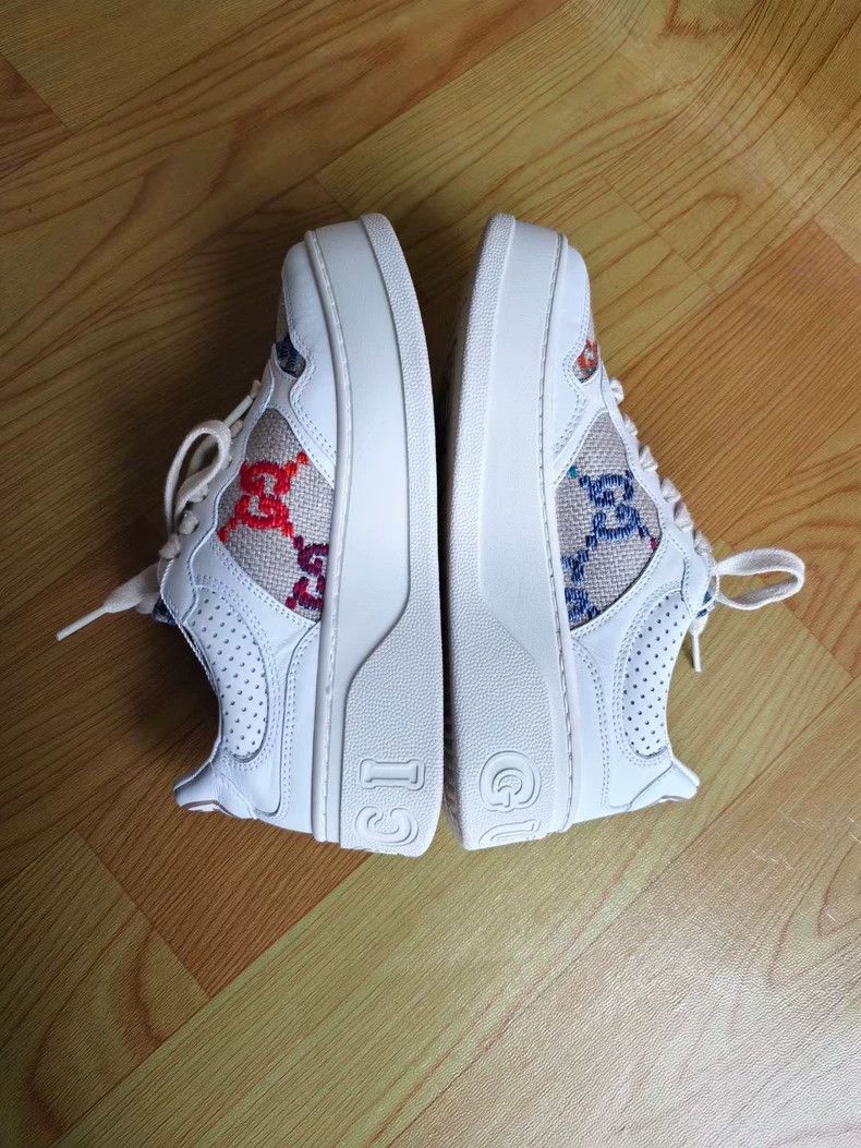 Gucci GUCCI GG Multicolor Embroidered Low-top Sneakers-yf Size US 5 / EU 37 - 2 Thumbnail